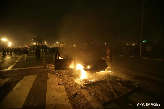Anti-government protesters demonstrate against president Hosni Mubarak regime in Tahrir, or Liberation Square in Cairo, Egypt, Jan. 29, 2011. Photo by Karam Nasser