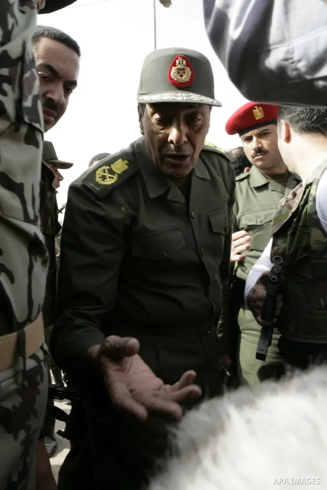 The Egyptian Defense Minister, Mohamed Hussein Tantawi visits the protestors as they gather at Tahrir Square, Cairo, Egypt, Feb. 4, 2011. Egyptian minister of Health said Friday that about five thousand people have been...