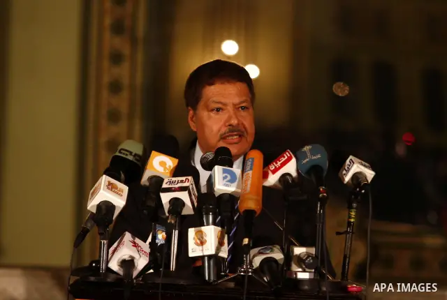 Egyptian Nobel prize awarded, Ahmed Zewail, talks during a press conference in Cairo, Egypt, Sunday, Feb. 6, 2011. Egypt's vice president met a broad representation of major opposition groups for the first time Sunday an...