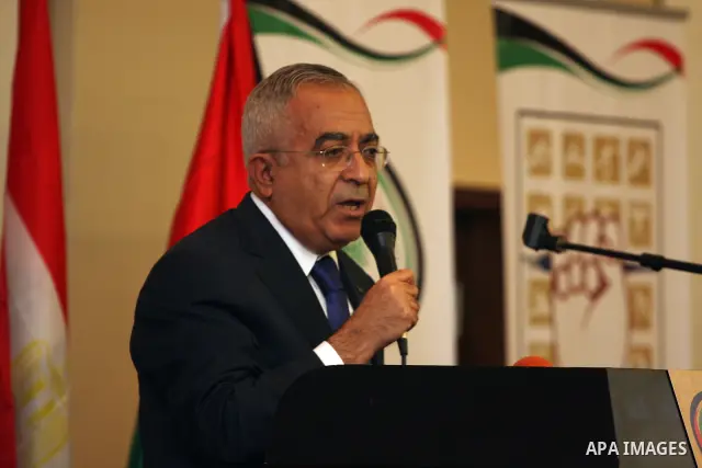 Palestinian Prime Minister Salam Fayyad during his speech at the opening of the Arab Media Forum Sports first in Palestine in West Bank city of Ramallah on February 9, 2011. Photo by Issam Rimawi