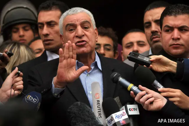 Minister of State for Antiquities Zahi Hawass speaks to media at the Egyptian Museum in Cairo, Egypt, Feb. 16, 2011. Zahi Hawass said that three of the 18 items reporting missing from Cairo's Egyptian Museum had been fou...