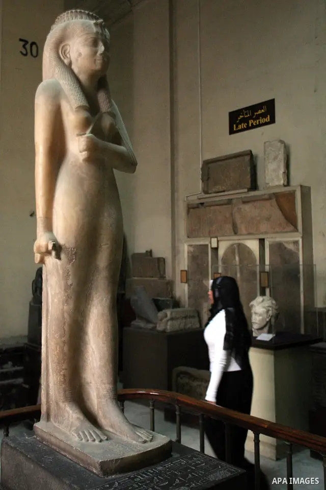 Antiquities are seen in the Egyptian Museum in Cairo, Egypt, Wednesday Feb. 16, 2011. According to Dr. Zahi Hawass, Director for the Supreme Council of Antiquities , thieves entered the museum while the mass street prote...