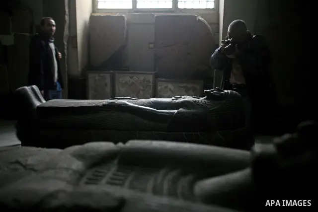 Antiquities are seen in the Egyptian Museum in Cairo, Egypt, Wednesday Feb. 16, 2011. According to Dr. Zahi Hawass, Director for the Supreme Council of Antiquities , thieves entered the museum while the mass street prote...
