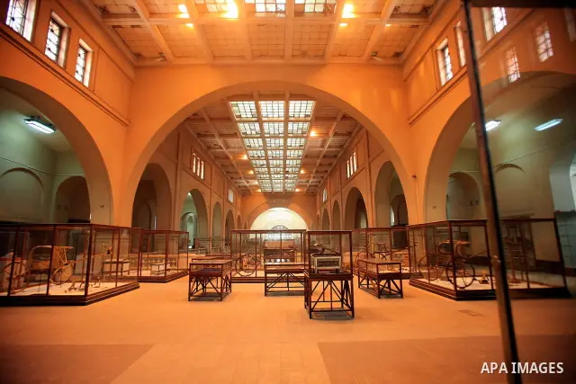 Antiquities are seen in the Egyptian Museum in Cairo, Egypt, Wednesday Feb. 16, 2011. According to Dr. Zahi Hawass, Director for the Supreme Council of Antiquities , thieves entered the museum while the mass street prote...