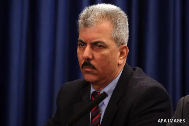 Hanna Issa, the Minister of the Endowments for Christian affairs attends a joint news conference in Ramallah in the West Bank, February 16, 2011. Photo by Issam Rimawi