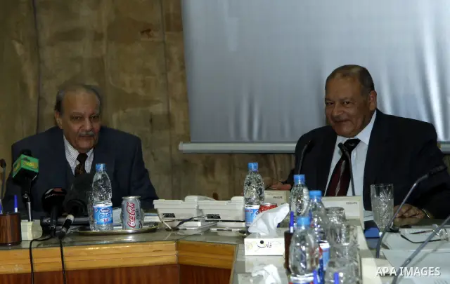 Members of the Egyptian Constitutional Commission participate in a meeting in Cairo, Egypt, Feb. 20,2011. Photo by Ahmed Asad