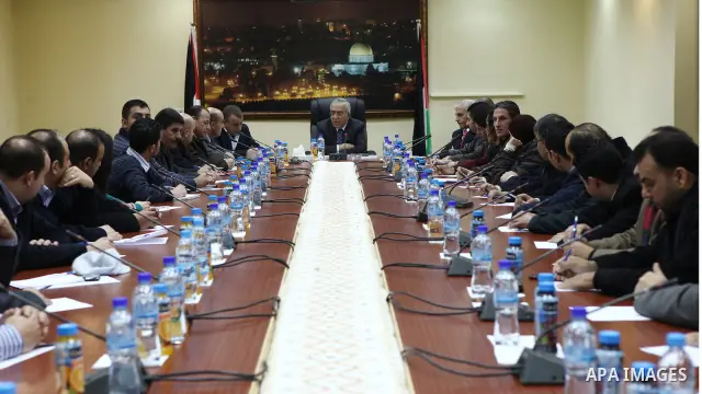 Palestinian prime minister Salam Fayyad, during a consultation meeting with youth organizations , about the formation of new government, in the West Bank city of Ramallah on Feb. 21, 2011. Photo by Mustafa Abu Dayeh