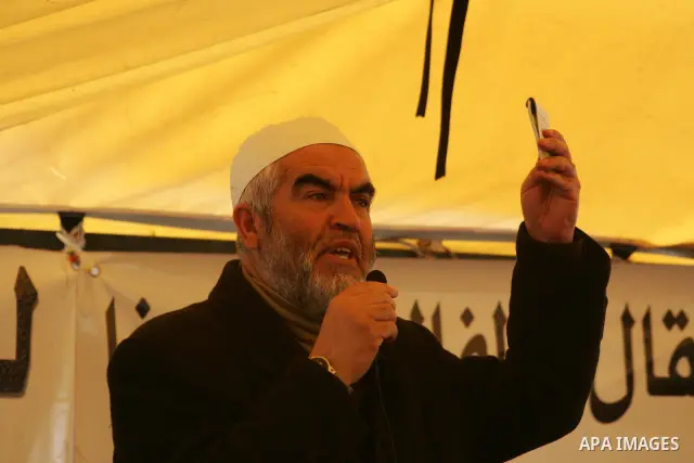 Sheikh Raed Salah, the Islamic Movement leader in Israel, delivers speech during a press conference to solidarity with the Palestinian families in Jerusalem's neighborhood of Silwan , on Feb. 22,20101. Photo by Mahfouz A...