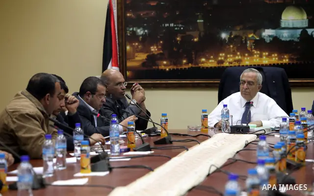 Palestinian prime minister Salam Fayyad, during a consultation meeting with members of Jerusalem Associations about the formation of new government, in the West Bank City of Ramallah on Feb. 24, 2011. Photo by Mustafa Ab...