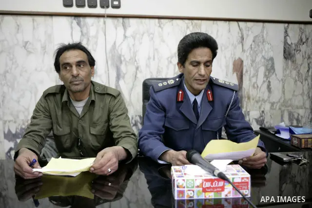 Libyan Justice Minister Mustafa Mohamed Abud Al Jeleil Speaking at a meeting of the Council of Deputies for the east of Libya in ALbedi city, Libya, February 24, 2011. A Libyan witness says a Libyan army unit has blasted...
