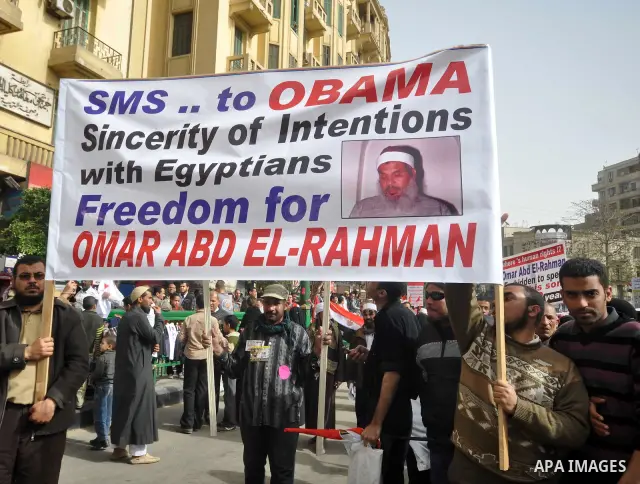 Egyptian protesters take part in a demonstration and Friday prayers in Tahrir Square, Cairo, Egypt, Friday, Feb. 25, 2011. Tens of thousands rallied in Cairo's Tahrir Square on Friday, trying to keep up pressure on Egypt...