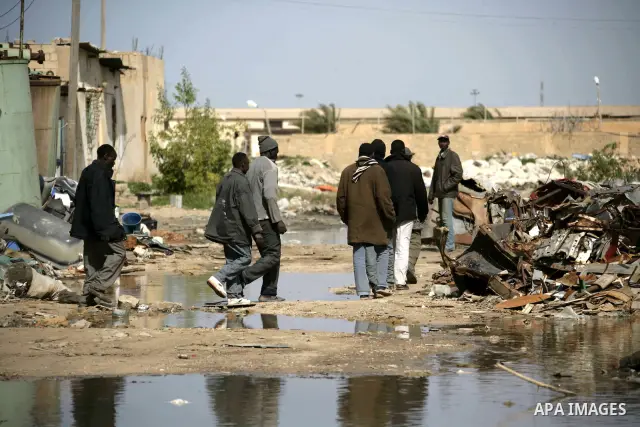 African migrant workers living in miserable conditions in Benghazi March 1, 2011. African workers fear attacks from Libyans hunting for alleged mercenary fighters. Wealthier Western and Asian states have sent ships to ev...