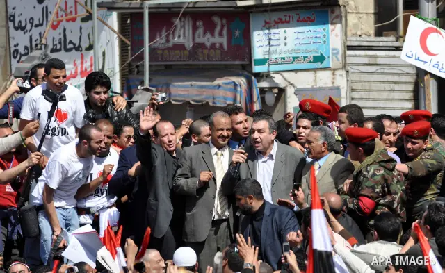 Egyptian Prime Minister designate Essam Sharaf, speaks to demonstrators at Tahrir Square in Cairo, Egypt, Friday, March 4, 2011. Egypt's new prime minister designate has vowed before thousands of mostly young demonstrato...