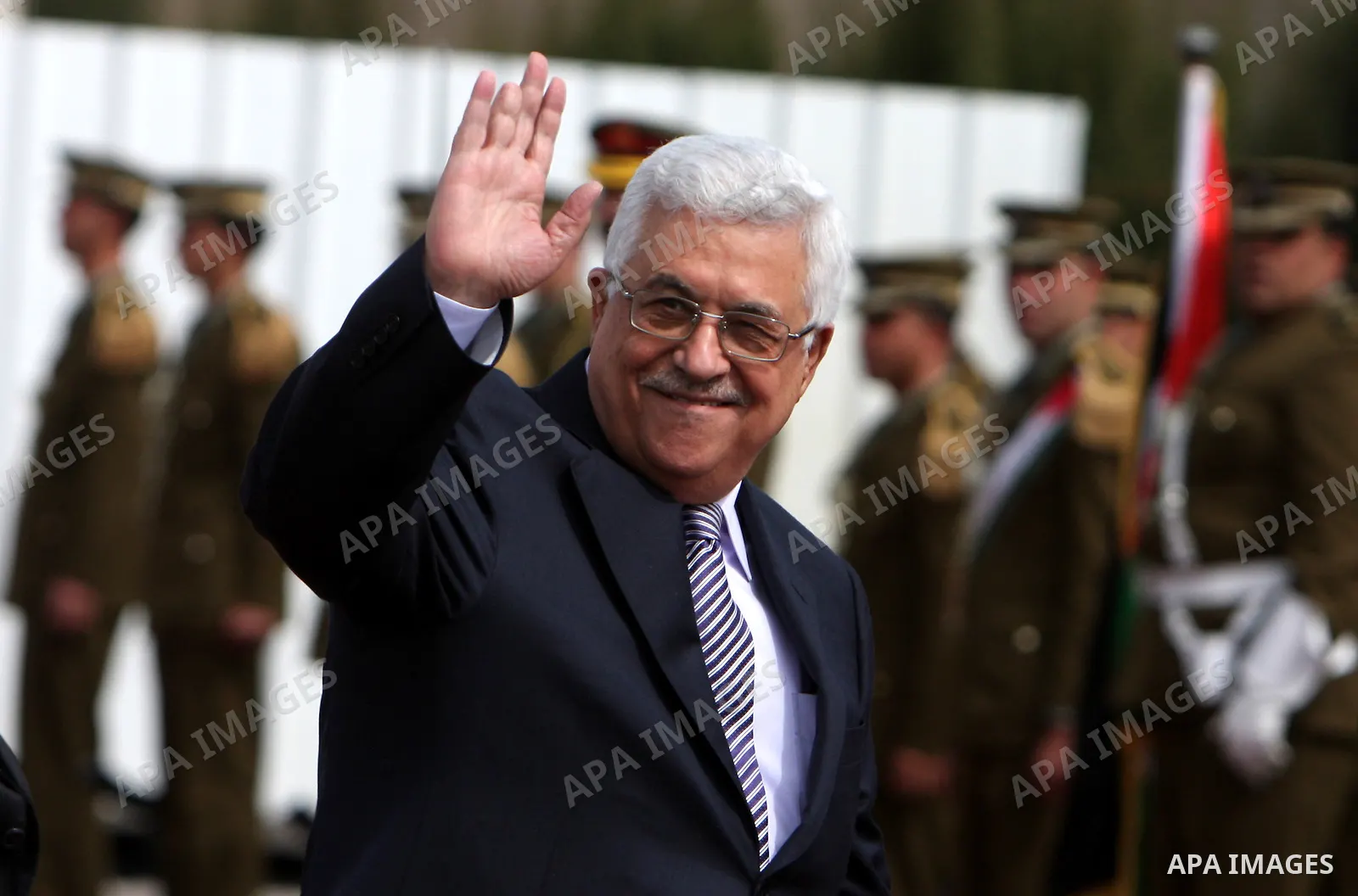 Palestinian President Mahmoud Abbas meets with the Chile's President Sebastian Pinera in the West Bank town of Ramallah on March 5,2011. In the second day visit of Pinera that will also take him to Bethlehem, where he wi...