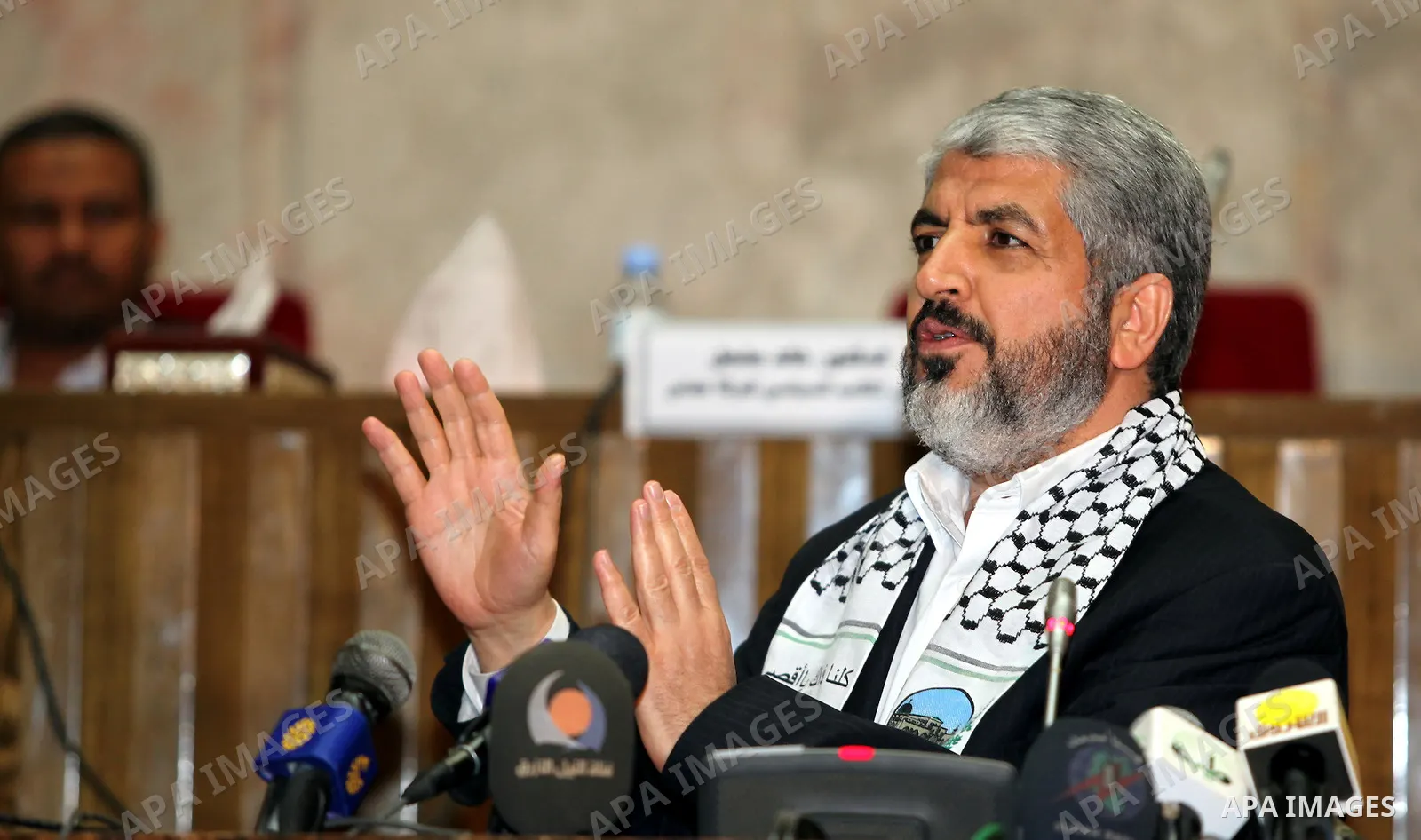 The head of the Hamas political bureau, Khaled Mashaal visits the Sudanese capital of Khartoum on March 5,2011. Photo by STR