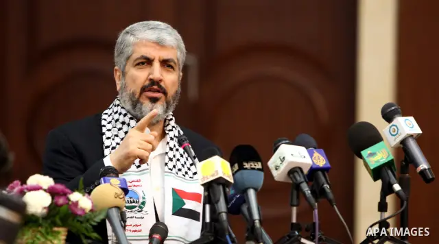 The head of the Hamas political bureau, Khaled Mashaal attends the eighth Jerusalem conference in the Sudanese capital of Khartoum on March 6,2011. Photo by STR