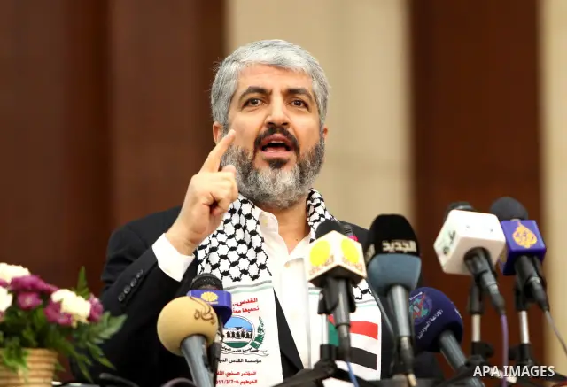 The head of the Hamas political bureau, Khaled Mashaal attends the eighth Jerusalem conference in the Sudanese capital of Khartoum on March 6,2011. Photo by STR