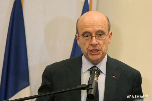 French newly appointed Foreign Minister Alain Juppe speaks during a press conference in Cairo on March 6, 2011 as part of a visit in Egypt. Europe and France cannot allow "the criminal folly" of Moamer Kadhafi in dealing...