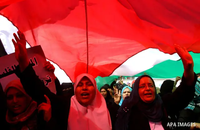 Palestinian women attend a rally calling for an end to Palestinian divisions, to mark International Women's Day in Gaza City March 8, 2011. Female protesters rallied to voice their frustrations over the unending split be...