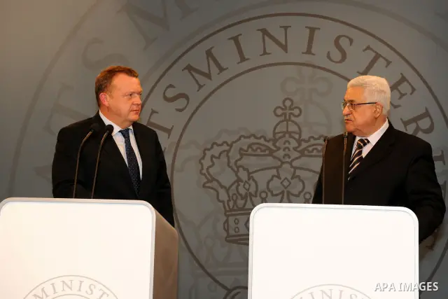 President Mahmoud Abbas (Abu Mazen) meets with Danish Prime Minister, Lars Lokke Rasmussen in Copenhagen on March.09.2011. Photo by Thaer Ganaim