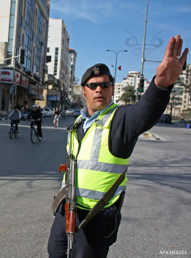Palestinians compete during cycling race in the West Bank city of Hebron on March 14,2011.This event is the first of it kind on the local level and it was organized by the Palestinian Ministery of youth and sport as a pr...