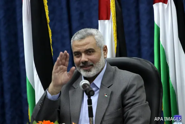 Palestinian Prime Minister in Gaza Strip, Ismail Haniyah heads cabinet meeting following the protests calling for Palestinian political unity between Gaza's Hamas rulers and the Fatah-dominated Palestinian Authority whic...