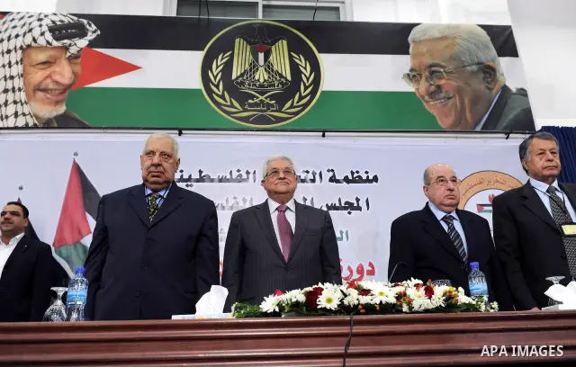 Palestinian President Mahmoud Abbas speaks during a meeting for Palestine Liberation Organization's Central Council in the West Bank city of Ramallah March 16, 2011. Abbas on Wednesday said he is ready to go to Gaza Stri...