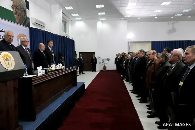 Palestinian President Mahmoud Abbas speaks during a meeting for Palestine Liberation Organization's Central Council in the West Bank city of Ramallah March 16, 2011. Abbas on Wednesday said he is ready to go to Gaza Stri...