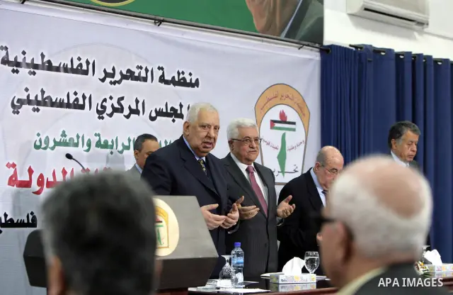 Palestinian President Mahmoud Abbas speaks during a meeting for Palestine Liberation Organization's Central Council in the West Bank city of Ramallah March 16, 2011. Abbas on Wednesday said he is ready to go to Gaza Stri...