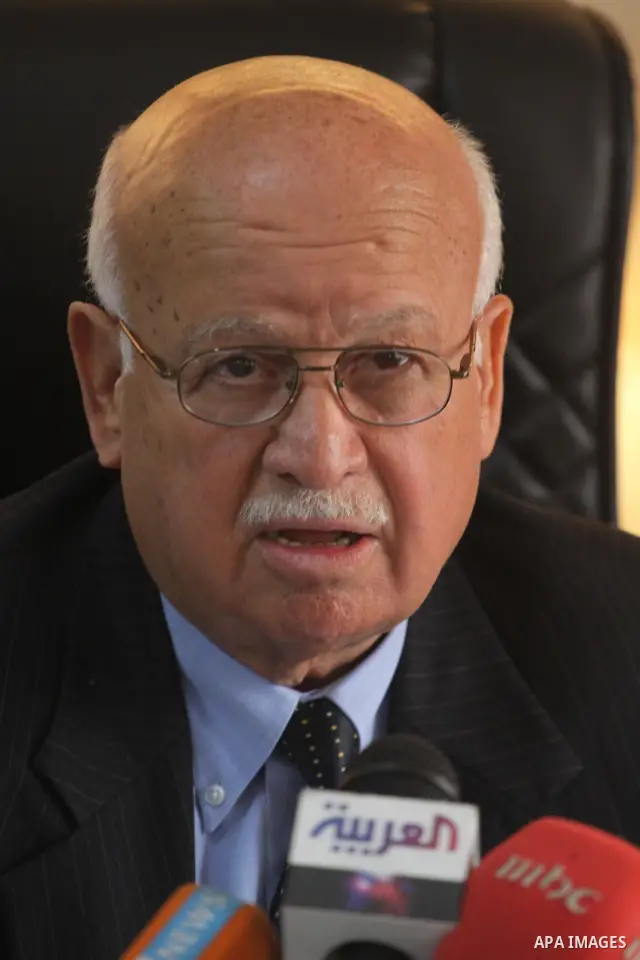 Palestinain member of excutive committe of Fatah movement Zakaria Agha held a press conference in Gaza to discuss the latest political development on March 20,2011 . Photo by Mohammed Asad