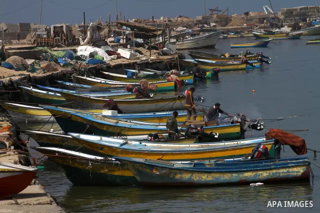 A general view of the Gaza Seaport March 30, 2011. Israel is considering building an artificial island with sea and air ports off blockaded Gaza, as a long-term solution to shipping goods into the Hamas-run Palestinian e...