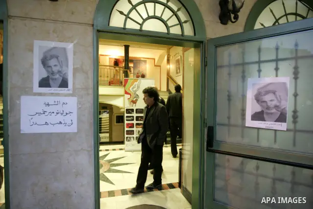 Palestinians hold posters depicting Israeli actor and director, Juliano Mer Khamis, during a protest in the West Bank city of Ramallah April 4, 2011. A masked gunman shot dead on Monday the well-known Israeli actor and d...