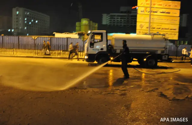 Egyptian Army soldiers take control of the symbolic center of Cairo after demonstrators removed barricades blocking traffic from entering the Tahrir square, Cairo, Egypt on April 12,211. Egyptians retook Tahrir Square de...