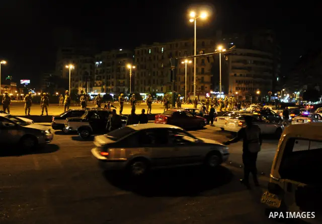 Egyptian Army soldiers take control of the symbolic center of Cairo after demonstrators removed barricades blocking traffic from entering the Tahrir square, Cairo, Egypt on April 12,211. Egyptians retook Tahrir Square de...