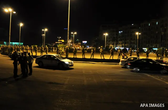 Egyptian Army soldiers take control of the symbolic center of Cairo after demonstrators removed barricades blocking traffic from entering the Tahrir square, Cairo, Egypt on April 12,211. Egyptians retook Tahrir Square de...