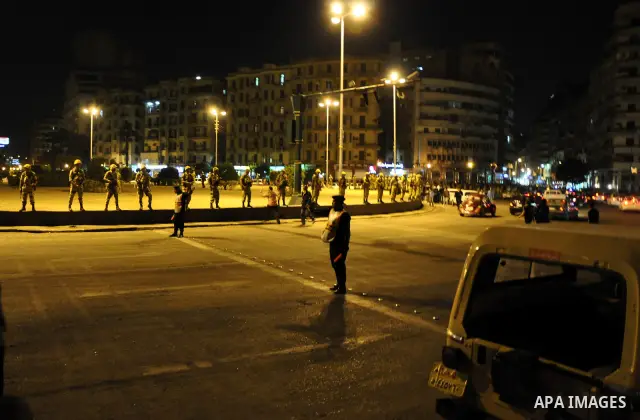 Egyptian Army soldiers take control of the symbolic center of Cairo after demonstrators removed barricades blocking traffic from entering the Tahrir square, Cairo, Egypt on April 12,211. Egyptians retook Tahrir Square de...