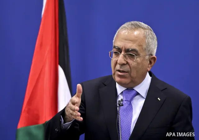 Palestinian Pime Minister, Salam Fayyad speaks during a press conference on the outcomes of the AHLC meeting in the West Bank city of Ramallah on April 14, 2011. Photo by Mustafa Abu Dayeh