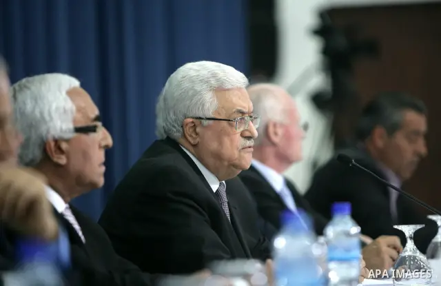 Palestinian President Mahmoud Abbas (Abu Mazen) during a meeting with a delegation of Israel's peace initiative in the West Bank city of Ramallah on April 28, 2011. Photo by Thaer Ganaim