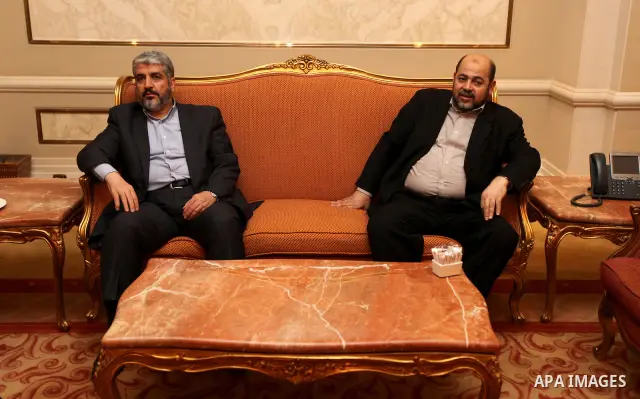 The head of the Hamas political bureau, Khaled Mashaal, arrival to Cairo to participate in the signing of a reconciliation agreement between Fatah and Hamas. on May 2,2011. Photo by Majd Majd ..