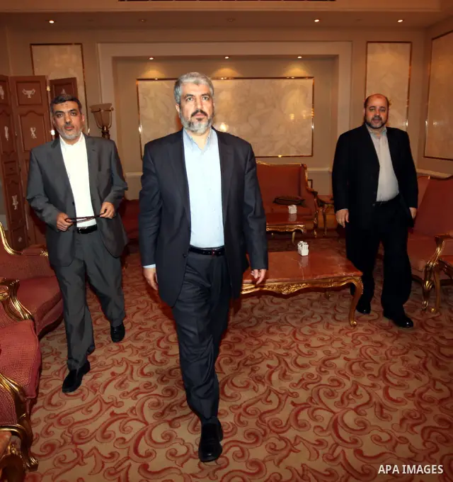 The head of the Hamas political bureau, Khaled Mashaal, arrival to Cairo to participate in the signing of a reconciliation agreement between Fatah and Hamas. on May 2,2011. Photo by Majd Majd ..