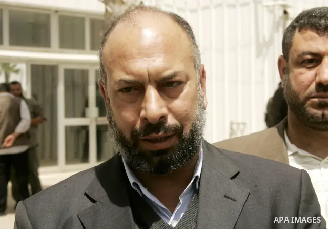 Palestinian Ashraf Jumaa, Gaza-based member of Palestinian leader Mahmud Abbas's Fatah faction arrives at the Rafah border terminal in the southern Gaza Strip on May 02, 2011 before crossing to Egypt, as Palestinian fact...