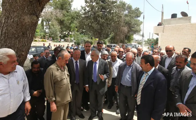 Palestinian Prime Minister, Salam Fayyad attends the opening ceremony of the service complex in the West Bank village of Kafer Naama, near Ramallah on May 3, 2011. Photo by Mustafa Abu Dayeh