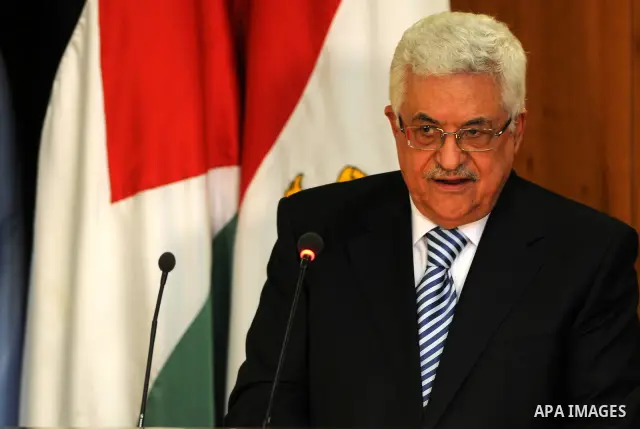 Palestinian President Mahmoud Abbas (Abu Mazen) delivers speech during the signing of reconciliation agreement in Cairo, Egypt on May 4,2011. Fatah and Hamas officials lead a ceremony celebrating the signing of a reconci...