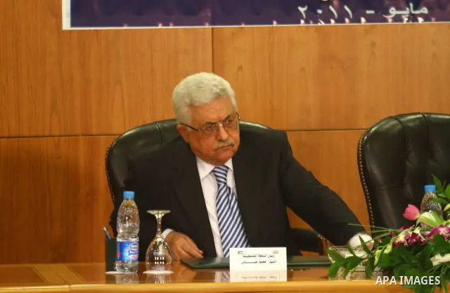 Palestinian President Mahmoud Abbas (Abu Mazen) attends the signing of reconciliation agreement in Cairo, Egypt on May 4,2011. Fatah and Hamas officials lead a ceremony celebrating the signing of a reconciliation deal in...