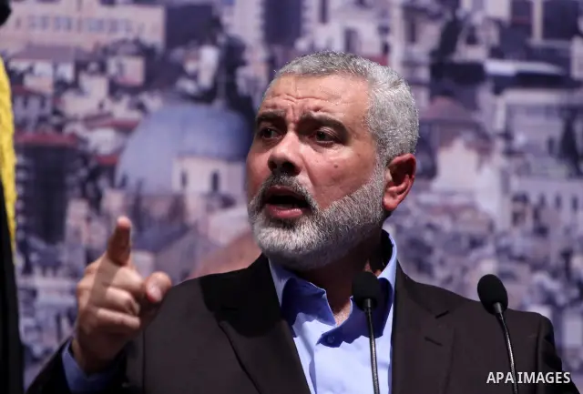 Head of the Hamas government in the Gaza Strip, Ismail Haniya delivers a speech during a press conference about the reconciliation between Hamas and Fatah, in Gaza city on May 5,2011. Hamas movement has suggested two pos...