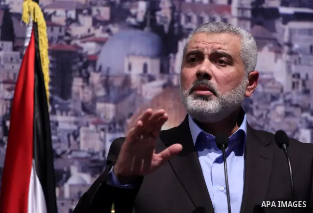 Head of the Hamas government in the Gaza Strip, Ismail Haniya delivers a speech during a press conference about the reconciliation between Hamas and Fatah, in Gaza city on May 5,2011. Hamas movement has suggested two pos...