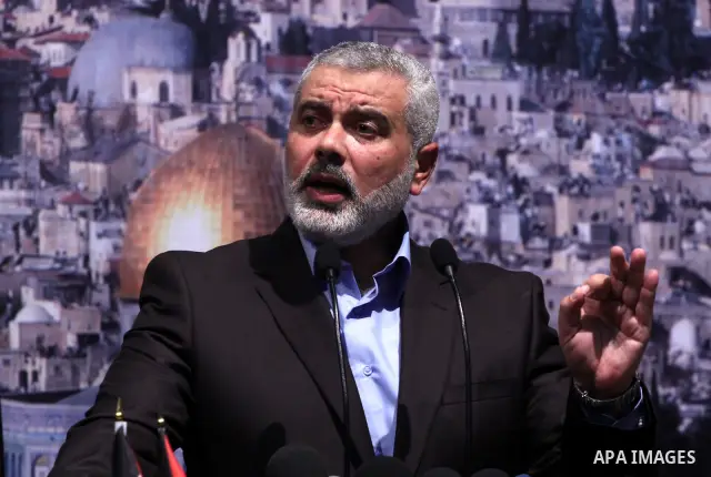 Head of the Hamas government in the Gaza Strip, Ismail Haniya delivers a speech during a press conference about the reconciliation between Hamas and Fatah, in Gaza city on May 5,2011. Hamas movement has suggested two pos...