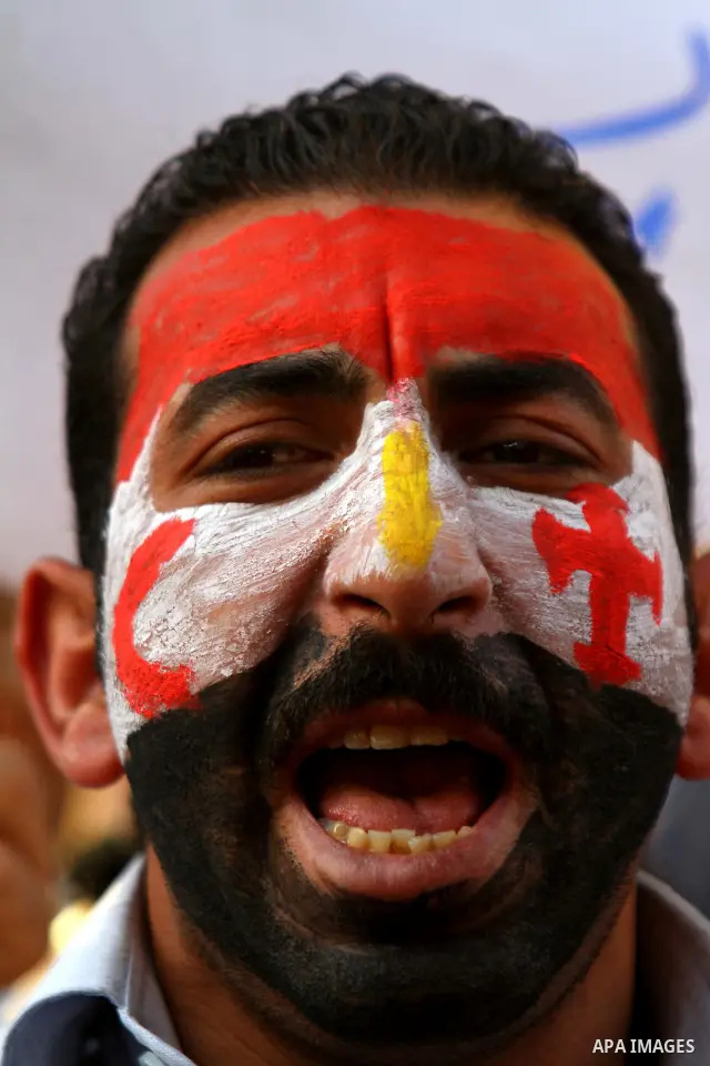 Egyptian Christians protest in front of the state television building in Cairo on May 9, 2011 against recent attempts to trigger sectarian conflict in the country, as the government has vowed to use an "iron fist" to ens...