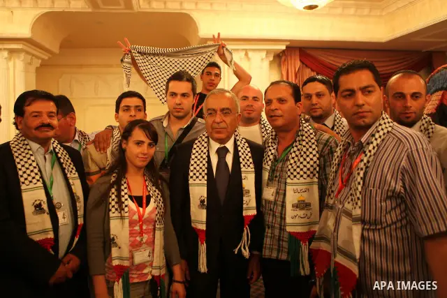 Palestinian Prime Minister, Salam Fayyad participates in Palestinian Cultural Forum IV in the West Bank city of Ramallah on May 11, 2011. Photo by Mustafa Abu Dayeh