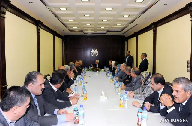 Palestinian President Mahmoud Abbas (Abu Mazen) during a meeting of the members of the Revolutionary Council in the West Bank city of Ramallah on May 12, 2011. Photo by Mohammed Atiq